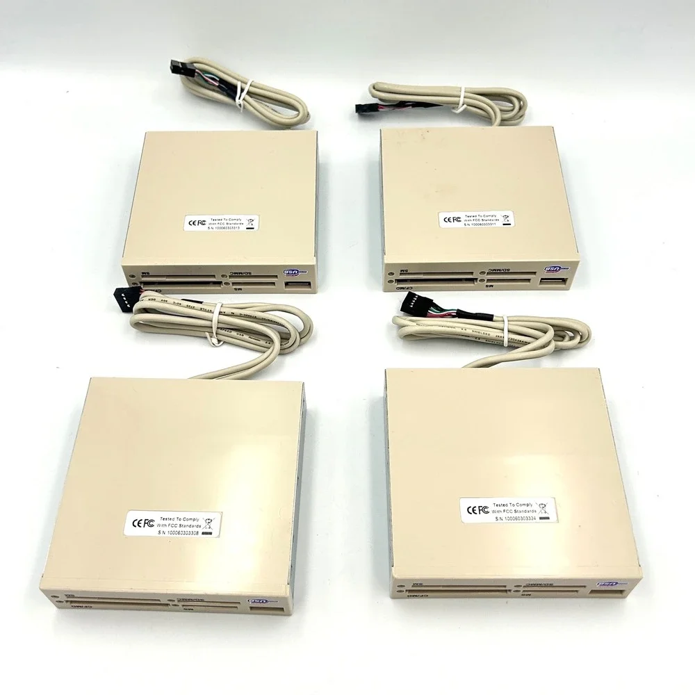 VTG Lot 4 NOS Internal USB 2.0 Multi Card Readers CF SD MMC MS SM 3.5 PC Bay XP